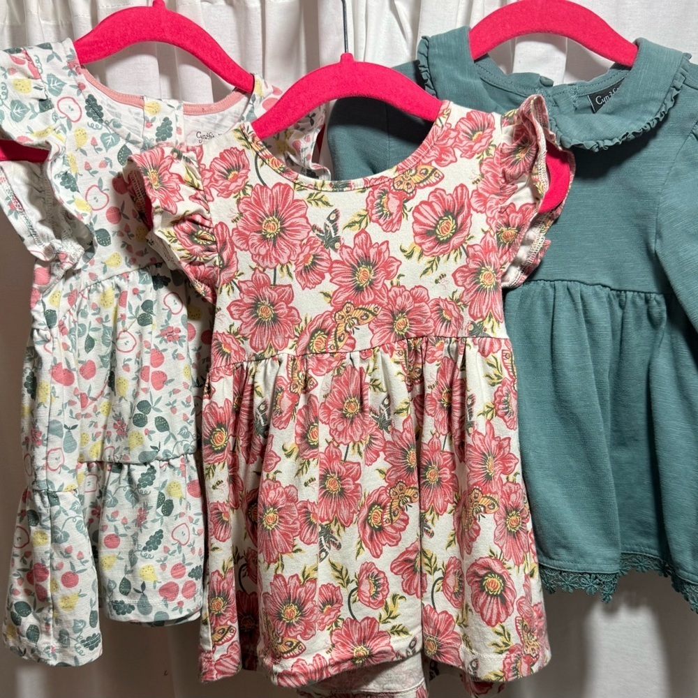 Cynthia Rowley Lot of 3 dress size 2t Flutter Sleeve Dress Easter/Spring - Picture 1 of 10